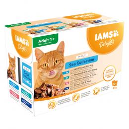 IAMS Delights Adult Sea Mix - Sparpaket: in Gelee (24 x 85 g)