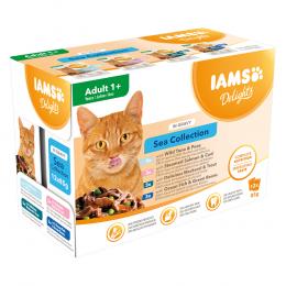 IAMS Delights Adult Sea Mix - Sparpaket: in Sauce (24 x 85 g)