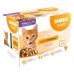 IAMS Delights Kitten Huhn in Sauce - Sparpaket: 24 x 85 g