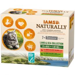 IAMS Naturally Senior Land & Sea Collection - 12 x 85 g