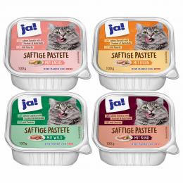 ja! Katzennassfutter Mixpaket Saftige Pastete 32x100g