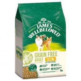 James Wellbeloved Grain Free Adult Cat Hypoallergenic Truthahn - Sparpaket: 3 x 4 kg