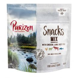 Jetzt probieren: Purizon - getreidefrei - Snack: Mix (Fisch, Huhn, Lamm, Rind, Ente)  - 40g