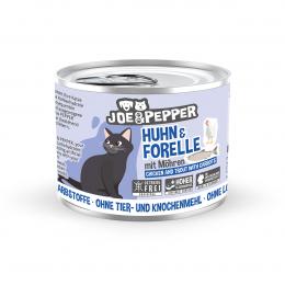 Joe & Pepper Cat Huhn & Forelle mit Möhren 6x200g