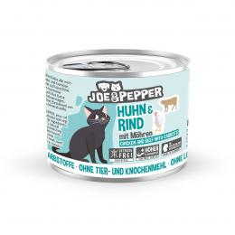 Joe & Pepper Cat Huhn & Rind mit Möhren 6x200g