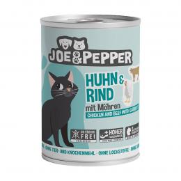 Joe und Pepper Cat Huhn und Rind mit Möhren 6x400g