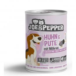 Joe und Pepper Dog Huhn und Pute mit Möhren 6x400g