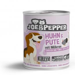 Joe und Pepper Dog Huhn und Pute mit Möhren 6x800g