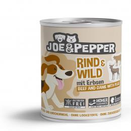 Joe und Pepper Dog Rind und Wild mit Erbsen 6x800g