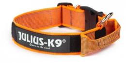 Julius K9 Halsband Farbe & Grau Mit Orange Griff 49-70Cm X 5Mm