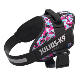 JULIUS-K9 IDC® Powergeschirr, rosa & grau - Größe L: Brustumfang 63 - 85 cm