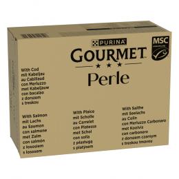 Angebot für Jumbopack Gourmet Perle 96 x 85 g - Zarte Stückchen aus dem Meer in Sauce (4 Sorten) - Kategorie Katzenfutter & Zubehör / Katzenfutter nass / Gourmet Perle/Soup / Gourmet Perle.  Lieferzeit: 1-2 Tage -  jetzt kaufen.