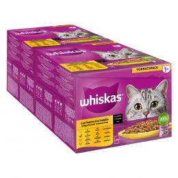 Jumbopack Whiskas 1+ Adult Frischebeutel 96 x 85 g - Geflügel Auswahl in Sauce