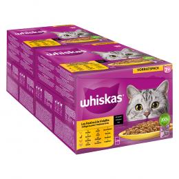 Jumbopack Whiskas Senior Frischebeutel 144 x 85 g - 7+ Geflügel Auswahl in Sauce