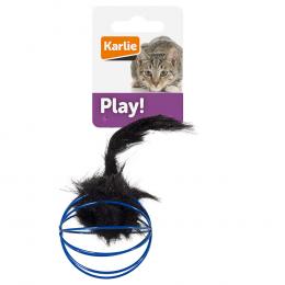 Karlie Katzenspielzeug Gitterball mit Plüschmaus - 1 Stück