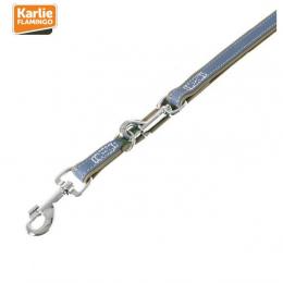 Karlie Vintage Hunde Leder Führleine 18mm 200cm rauchblau