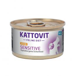 Kattovit Sensitive 85 g - Sparpaket: Huhn (24 x 85 g)