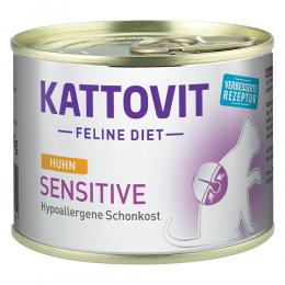 Kattovit Sensitive Dose 185 g - Sparpaket: Huhn (24 x 185 g)
