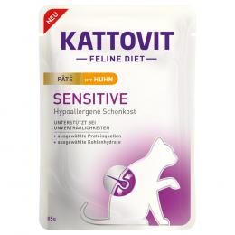 Kattovit Sensitive Paté 10 x 85 g - mit Huhn