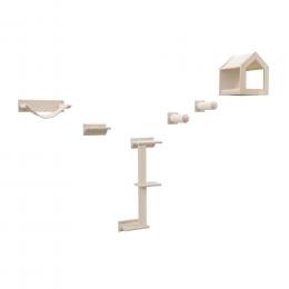 Kerbl Pet Kletterwand Monte Prado für Katzen - 6-teiliges Set
