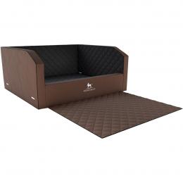 Knuffelwuff Cargo Hunde Auto Transportbox für den Kofferraum Braun/Schwarz 90x65x39cm