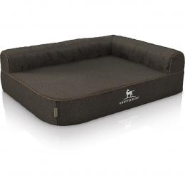 Knuffelwuff orthopädisches Eck Hundebett Marlie Rechts Schwarz XL