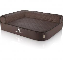 Knuffelwuff orthopädisches Eck Hundebett Winslow Links Braun XL