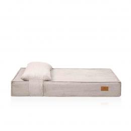 Knuffelwuff orthopädisches Hundebett mit Kissen Soleya Hellgrau M-L