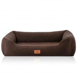 Knuffelwuff orthopädisches Hundebett Wollekopp Braun M-L