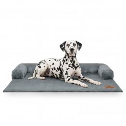 Knuffelwuff Sofaschutz aus Cord Hudson Grau XL