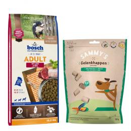 Kombi-Paket: 15 kg bosch HPC Trockenfutter + 3 x 350 g Sammy's Gelenkhappen - Adult Lamm & Reis 15 kg + Sammy's Gelenkhappen 3 x 350 g