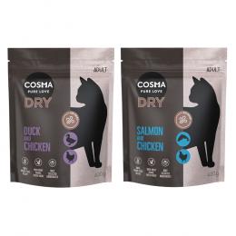 Kombi-Paket: Cosma Air-Dried Trockenfutter - Ente & Huhn (400 g) + Lachs & Huhn (400 g)