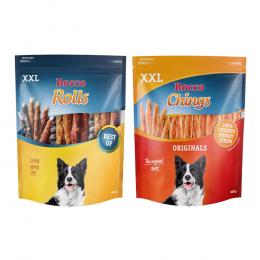 Angebot für Kombi-Paket: Rocco Hundesnacks - Chings XXL Hühnerbrust in Streifen (900 g) + Rolls XXL Mix (1 kg) - Kategorie Hundefutter & Zubehör / Hundesnacks / Rocco / Rocco Probierpakete.  Lieferzeit: 1-2 Tage -  jetzt kaufen.