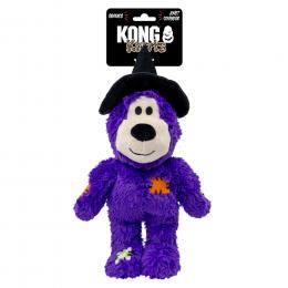 KONG Hundespielzeug WildKnots Halloween Hexen-Bär, lila - ca. L 25,5 x B 23 x H 8 cm