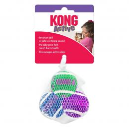 KONG Katzenspielzeug Active Tennisbälle mit Rassel