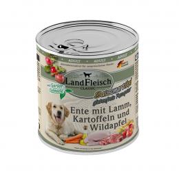 LandFleisch Dog Classic Ente mit Lamm und Wildapfel 6x800g