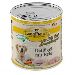 LandFleisch Dog Classic Geflügel mit Reis 6x800g