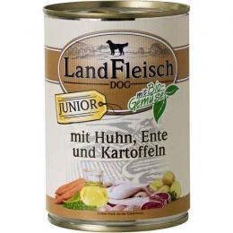 Landfleisch Dog Junior Huhn & Ente & Kartoffel - 800 g (3,19 € pro 1 kg)