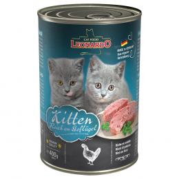 Angebot für Leonardo All Meat Katzenfutter 6 x 400 g - Kitten (Geflügel / Rind) - Kategorie Katze / Katzenfutter nass / Leonardo / Dosen.  Lieferzeit: 1-2 Tage -  jetzt kaufen.