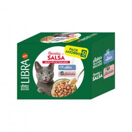 Libra Cat Fischauswahl in Sauce Lachs & Thunfisch - 12 x 85 g
