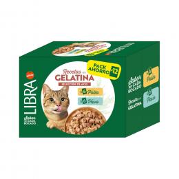 Libra Cat Geflügelauswahl in Gelee Huhn & Truthahn - Sparpaket: 24 x 85 g