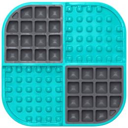 LickiMat Schleckmatte für Hunde Slomo, türkis - L 23 x B 20 x H 1,9 cm