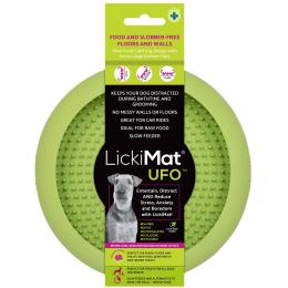 LickiMat Schleckmatte für Hunde UFO, grün -  Ø 18,5 x H 6 cm