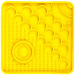 LickiMat Schleckmatte für Katzen Catster, gelb - L 23 x B 15 x H 1,7 cm