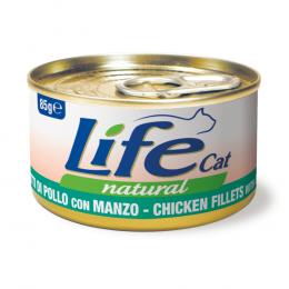 Life Cat Natural Adult 6 x 85 g - Huhn mit Rindfleisch