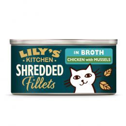 Lily's Kitchen Shredded Fillets für Katzen 24 x 70 g - Huhn & Muscheln