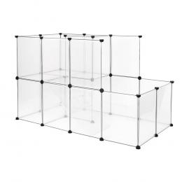 Lionto Freilaufgehege aus Kunststoff über 2 Etagen - L 147 x B 75 x H 92 cm