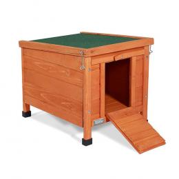 Lionto Katzen- und Kleintierhaus aus Holz - L 43 x B 43 x H 52 cm