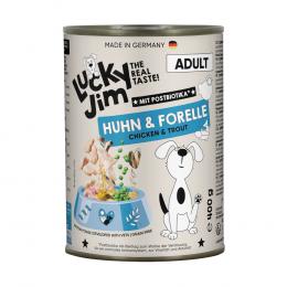 Lucky Jim Adult 6 x 400 g - Huhn & Forelle