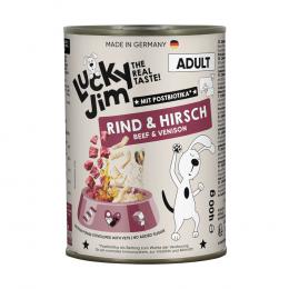 Lucky Jim Adult 6 x 400 g - Rind & Hirsch